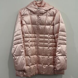 Lands End Pearl Pink Down Winter Jacket, Woman’s XL